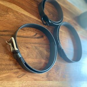 Mens 3 Leather Belts Bundle